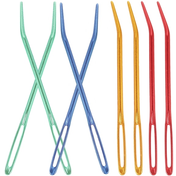 WEAVILUX 8pcs Metal Curved Tapestry Needles for Crafts and Sewing Projects