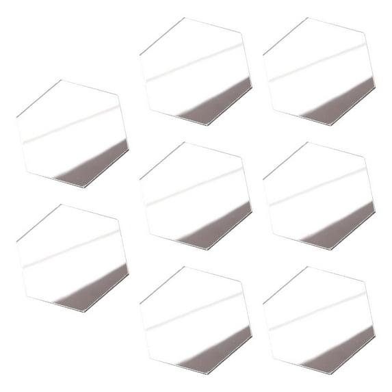 WEAVILUX 8-Piece Acrylic Dollhouse Mirror Set - Simple Decorative Miniature Mirrors for Dollhouse Accessories
