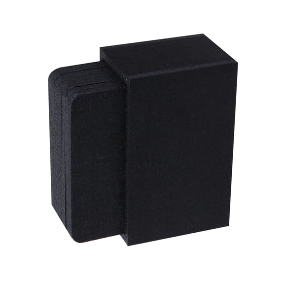 WEAVILUX Set of 8 Black Felt Mug Rugs Placemats Nonwoven Fabric Table Protectors for Coffee Cups and Drinkware