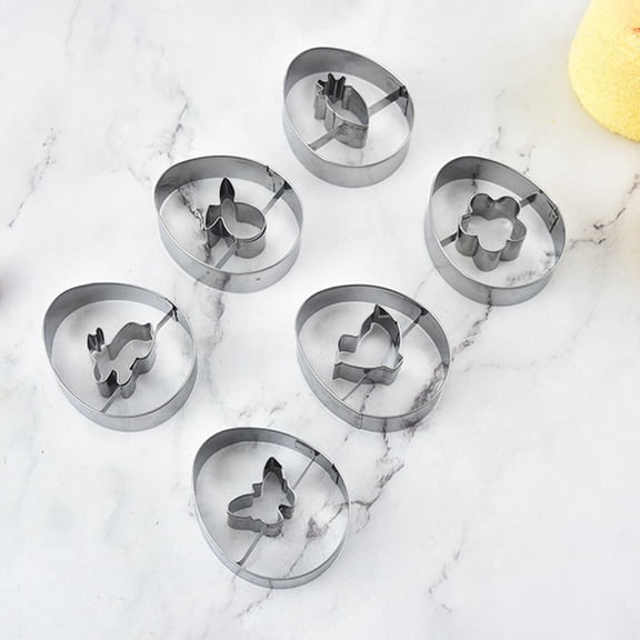 WEAVILUX Cookie Mold Stainless Steel 9Pcs 2.8X2.2X0.8In Easter Style Baking Mold
