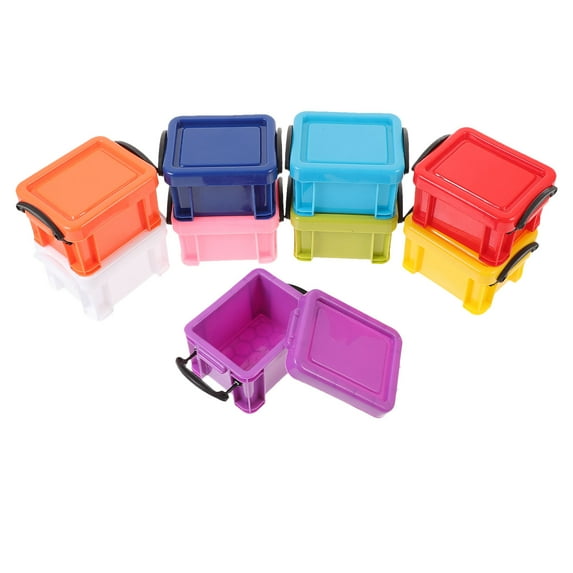 WEAVILUX plastic transparent storage box Small Containers with Lids Assorted Color