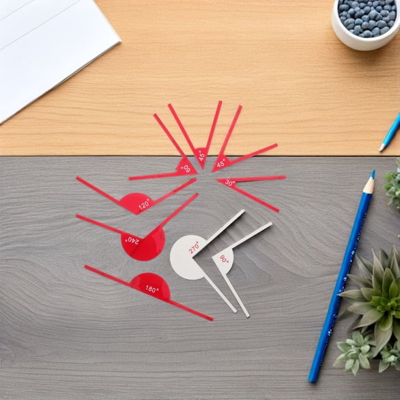 WEAVILUX 9pcs Angle Finder Protractor Measuring Tool for Geometry Classroom