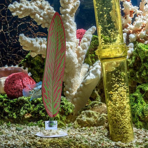 WEAVILUX Betta Fish Hammock Leaf Pads Aquarium Resting Leaf with Green Material for Fish Tank Decoration