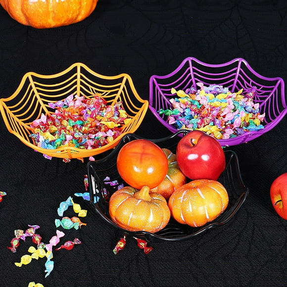 WEAVILUX Assorted Color Plastic Fruit Basket For Kids And Friends Festive Decoration 10Set