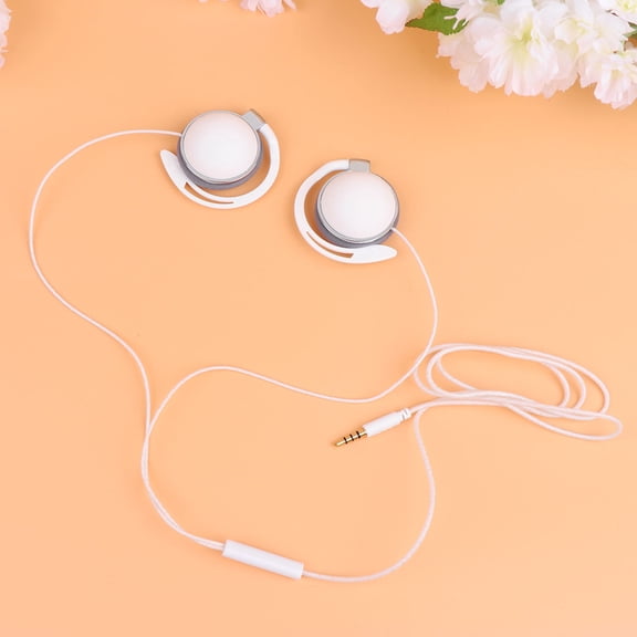 WEAVILUX sports headphones Sports Headset White 1 Pair Back to School