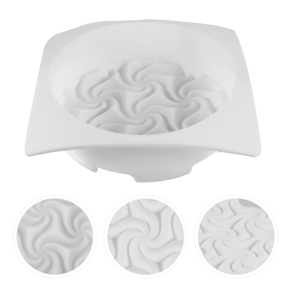 WEAVILUX White Silicone Cake Mold 1Pc Spiral Wave Shape Baking Pan for Easy Cake Decorating and Practical Baking Tool