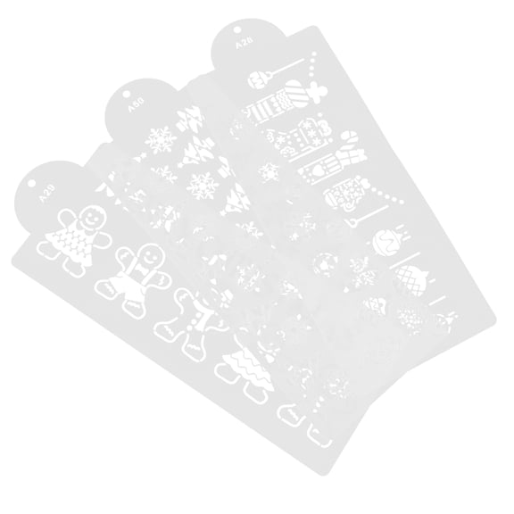 WEAVILUX Baking Stencil Molds, 3-Piece Set for Cake Decoration and Design Patterns