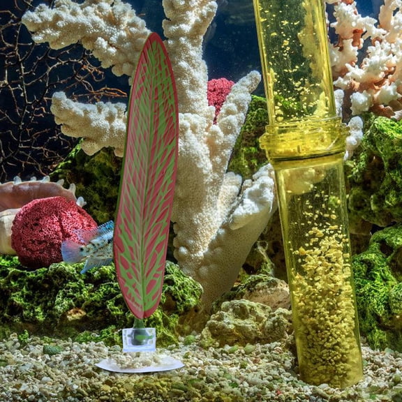 WEAVILUX Betta Fish Hammock Leaf Pads Aquarium Resting Leaf with Green Material for Fish Tank Decoration