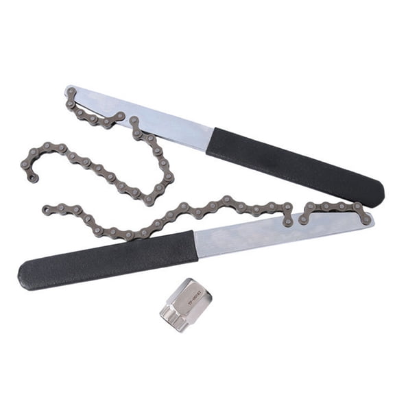 WEAVILUX Bike Chain Tool with Sturdy Steel Chain Whip and Non Slip Handle for Repairing Use Black