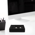 thumbnail image 1 of WEAVILUX Portable Black Jewelry Tray with Lint Material Rings Holder and Earring Storage, 1 of 8