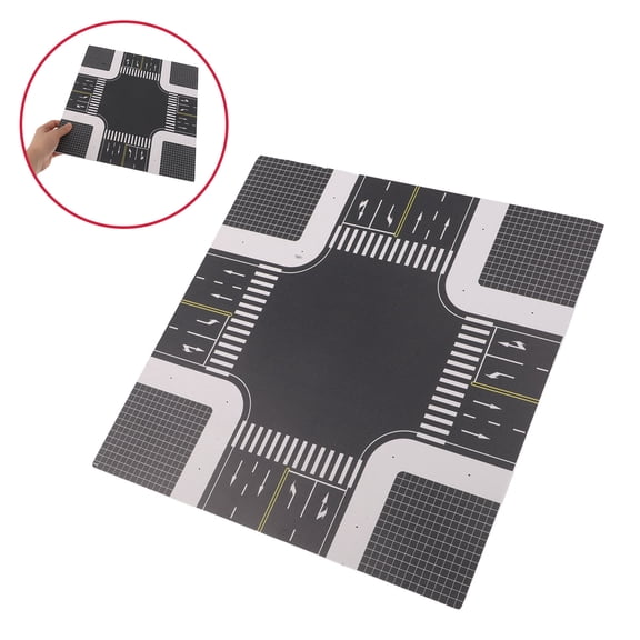 WEAVILUX Black Miniature Basing Material for Urban Roadway Model Crafting, Detailed Plastic Scenery, 1:150 Scale Model Accessories