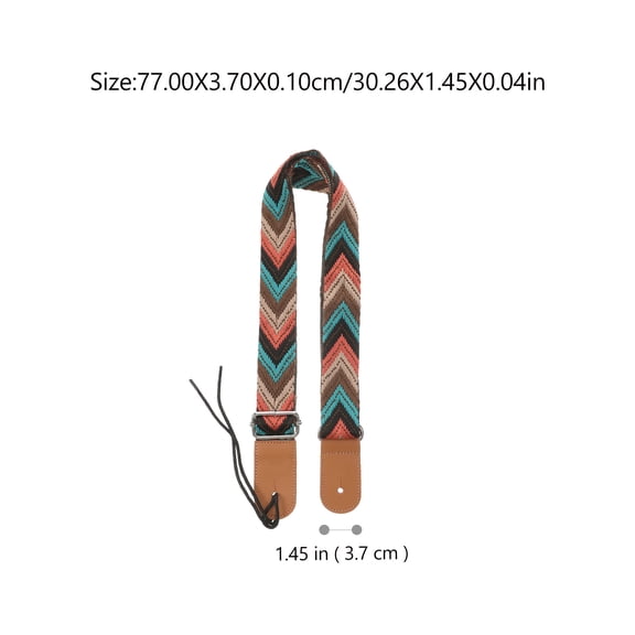 WEAVILUX Bohemian Style Guitar Strap for Acoustic Classical Guitar and Ukulele with Shoulder Support