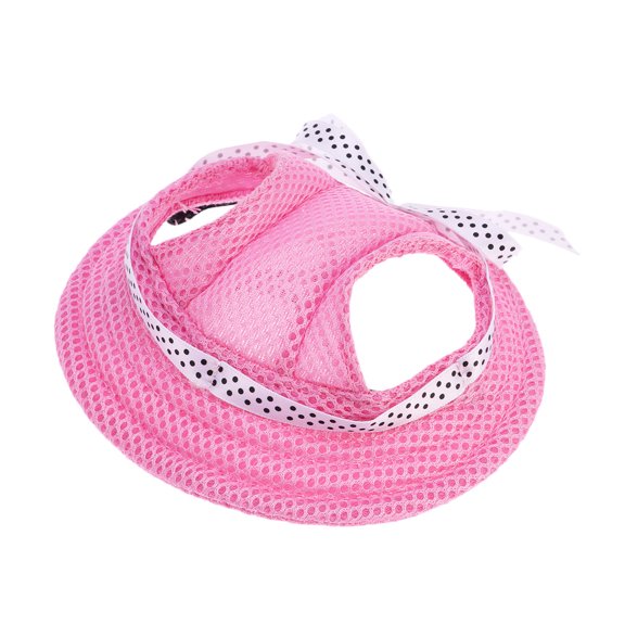 WEAVILUX Bonnet for Dogs Pet Hat in Pink for Small Dogs with Breathable Visor Design 1Pack