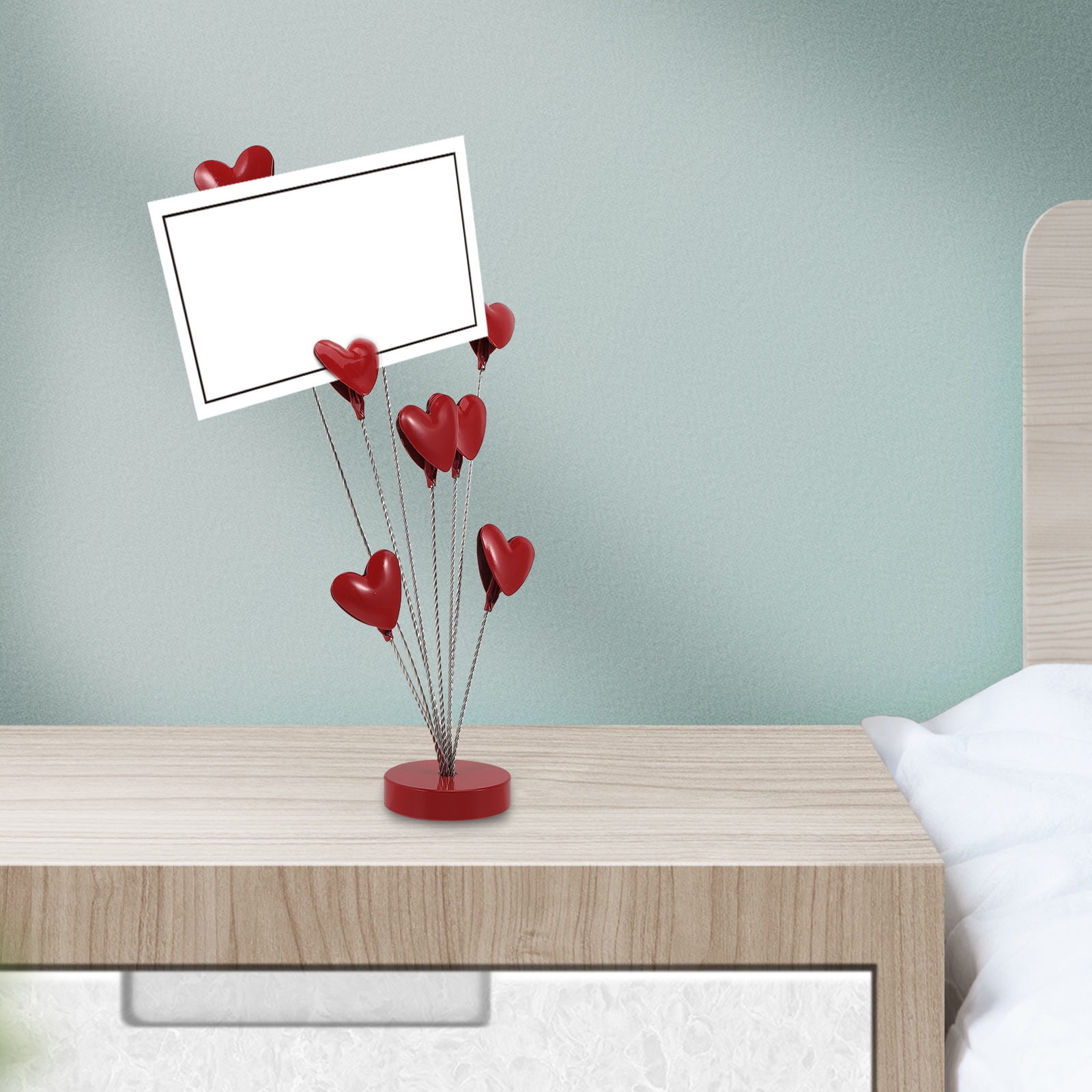 WEAVILUX Branch Style Photo Clip Stand, Red Desktop Holder for Artwork ...