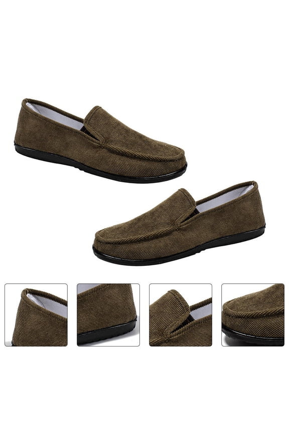 Men's Breathable Casual Shoes Dark Brown Comfortable Walking Jogging Resistant Polyurethane Sole Size 10.5