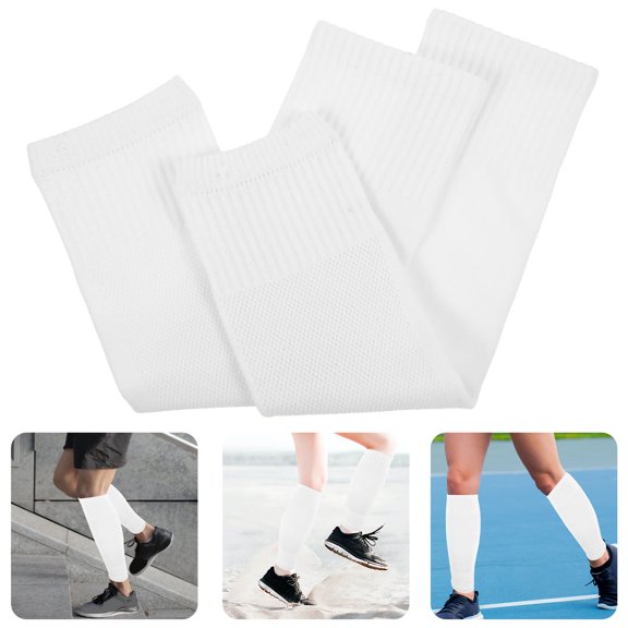 WEAVILUX White Thermal Calf Protection Socks for Sports Weavilux 1Pair