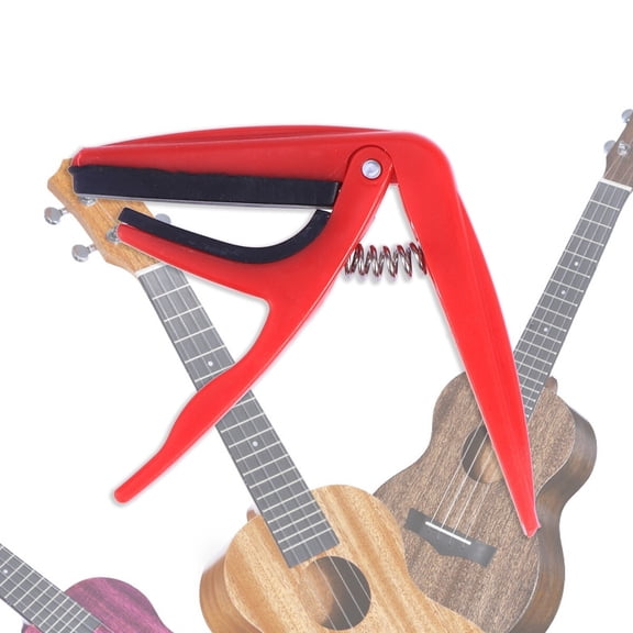 WEAVILUX Red Ukulele and Guitar Capo - Lightweight, Easy to Use and Reposition for Quick Tuning