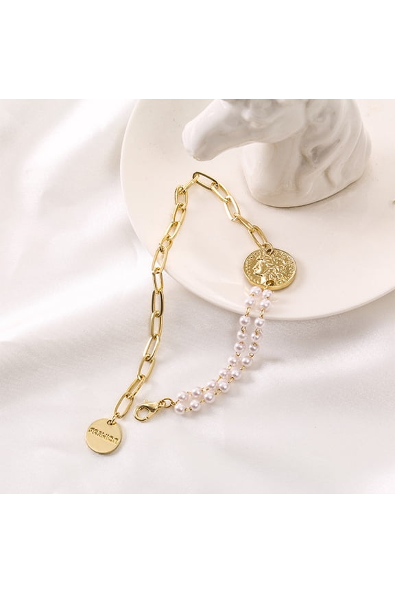 Link Bracelet Asymmetric Multi Alloy 1Pack Women Wrist Decor Daily Wear