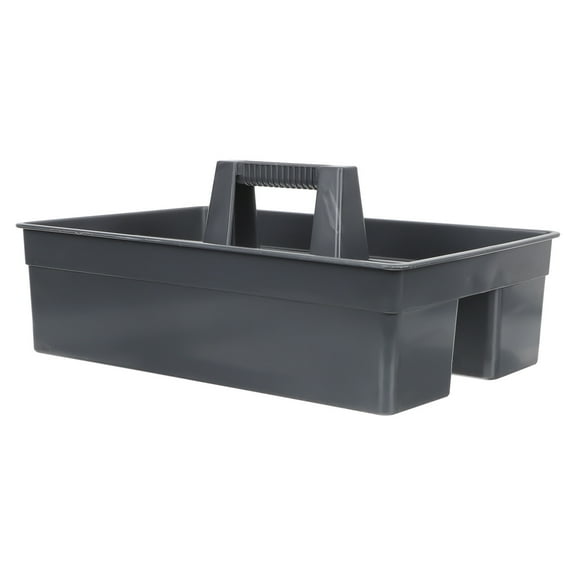 WEAVILUX Dark Gray Plastic Housekeeping Cart with Portable Handle, 1-Pack Cleaning and Storage Organizer Cart
