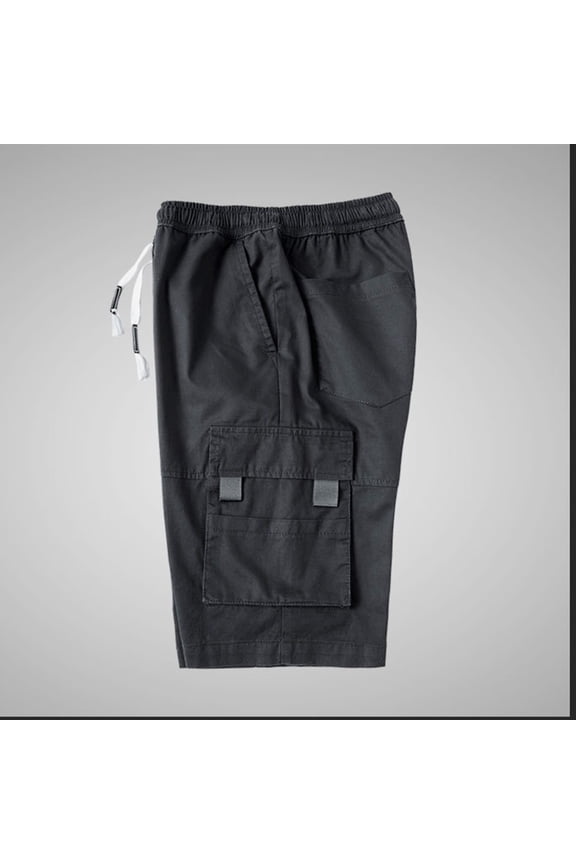 Men's Black Cotton Shorts, Lightweight Breathable Casual Shorts for Comfort, Perfect Everyday Wear, 1 Piece