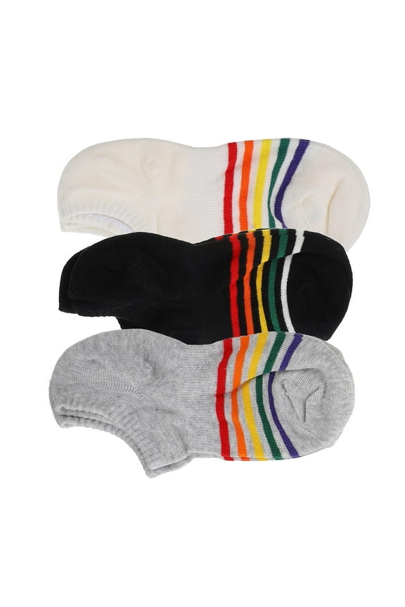 3 Women Fancy Cotton Black Seamless Stitching Low Cut for Casual Wear