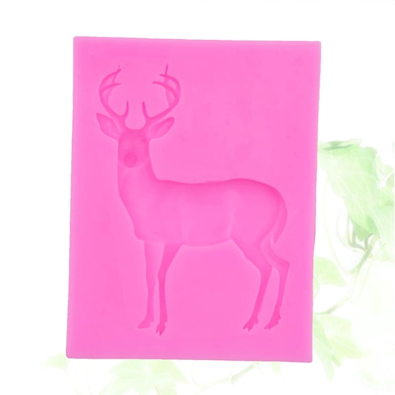 WEAVILUX Silicone Mold for Crafting 1 Pack Deer Shape Fondant Mold 8x6x0.7cm for Cake Decorating and Crafts