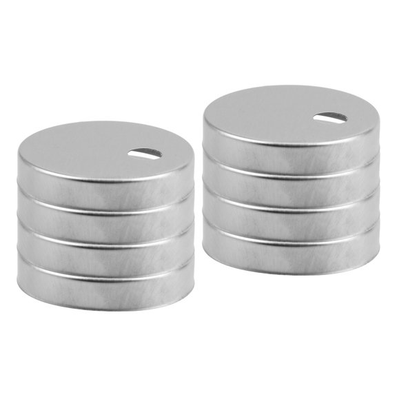 WEAVILUX Decorative Toilet Seat Hinge Covers Easy Installation Plated Silver Stainless Steel Weavilux 8Pcs