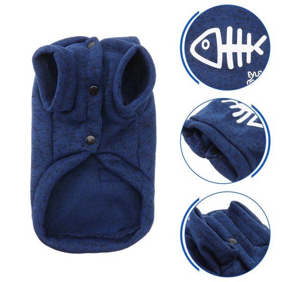 WEAVILUX Dog Pajamas Puppy Polyester Warm Pet Knitwear for Dogs Jogging Activities 1Pack Blue