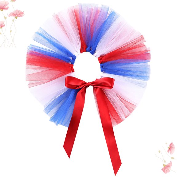WEAVILUX Patriotic Pet Outfit Pet Gauze Skirt Polyester 1Set