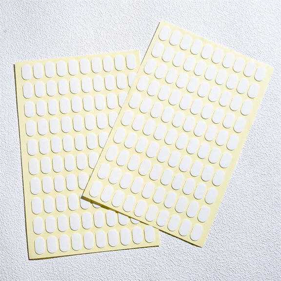 WEAVILUX Double Sided Nail Stand Stickers Oval Shape White for Seamless Nail Patch Display