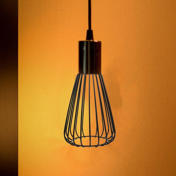 WEAVILUX Retro Black Metal Lamp Shade Drop Shape Hollow Out Design for Room Decoration