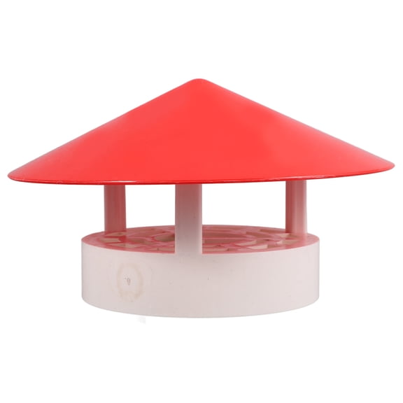 WEAVILUX Red PVC Chimney Cover with Rainproof Design, Weather-Resistant and Stable for Home