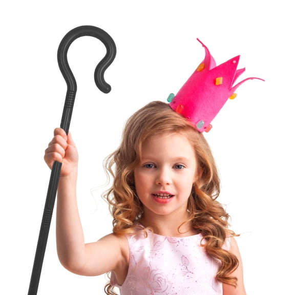 WEAVILUX Black Elegant Prop Cane for Costume Party Magician Staff Walking Stick Accessory