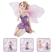 WEAVILUX Creative Purple Resin Fairy Model for Tabletop and Car Display