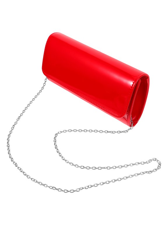 red crossbody purse Women's PU Button Closure Evening Clutch