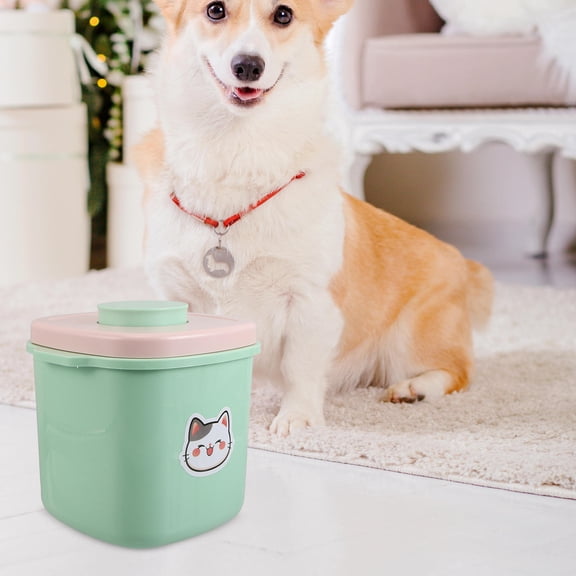 WEAVILUX Dog Food Storage Bucket with Air Extraction Plastic Lid Easy Open