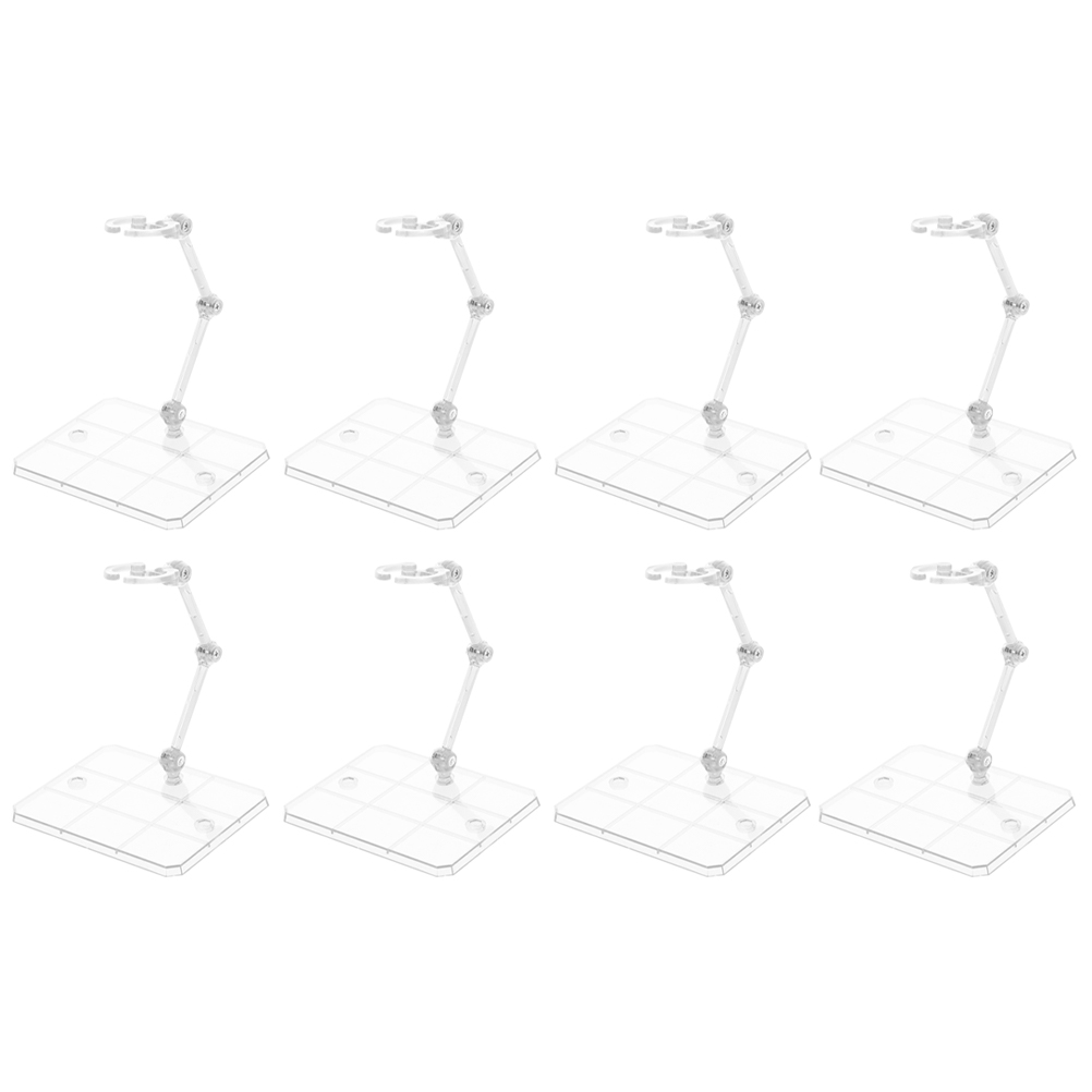 WEAVILUX Figure Display Stand 8Pcs Figures in Transparent Adjustable ...