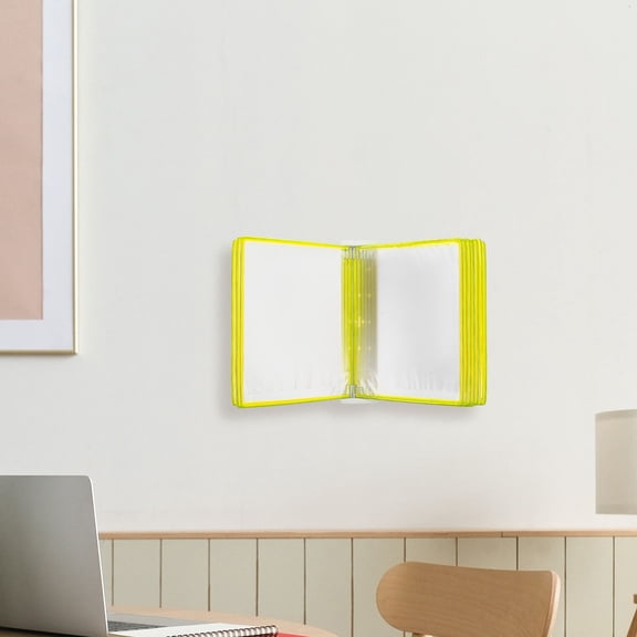 WEAVILUX Folder With Plastic Sleeves Wall File Holder PVC Quick Flip Pages Office Supplies 1Set