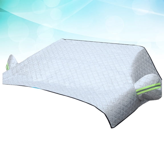 WEAVILUX Half Car Cover Windproof with Reflective Strip, Cloth Material, Protective Vehicle Cover for Cars