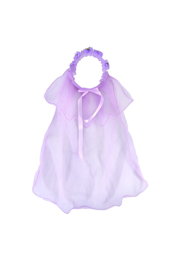 Purple Floral Headband Wreath for Wedding First Sweet Fresh