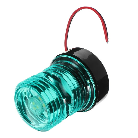 WEAVILUX Green LED Waterproof Marine Anchor Light for Boats with 360 Degree Night Sailing Visibility