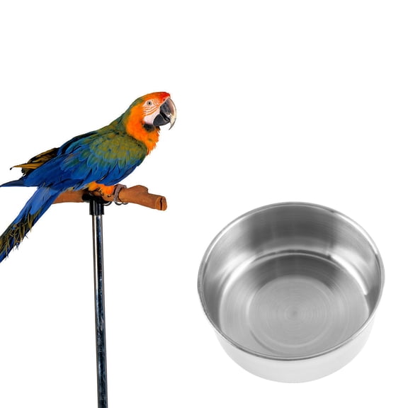WEAVILUX Bird Plate For Parrots Feeder Case Stainless Steel 1Set Cockatiel