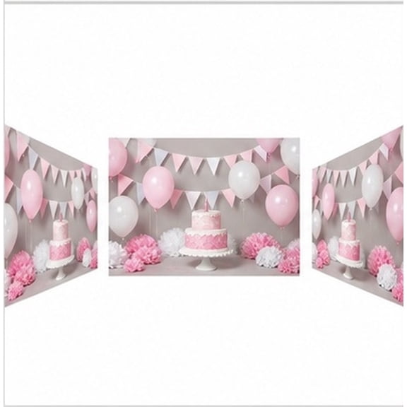 WEAVILUX Backdrop for Kids, 3D Design Photo Booth Background, Birthday Party Wall Prop Decoration, 1 Piece