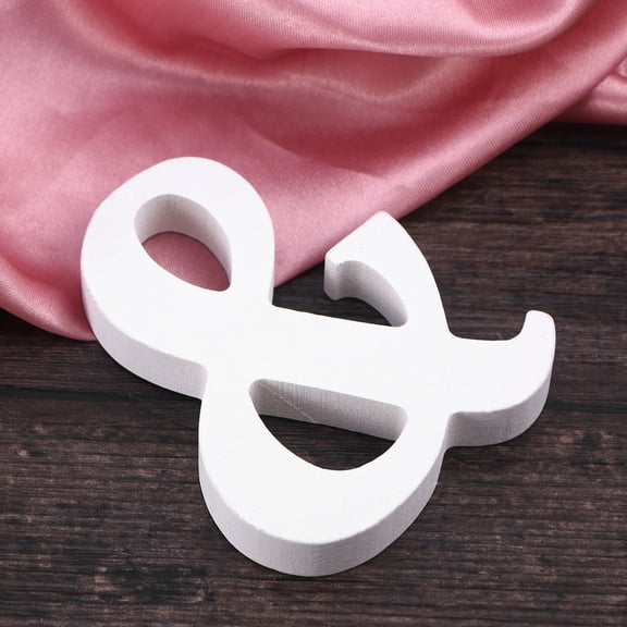 WEAVILUX White Wooden Symbol Ornament for Home Decoration, Wedding, Party, and Special Event Accents, Elegant Rustic Charm