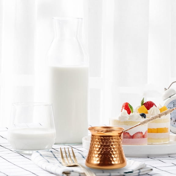 WEAVILUX Metal Turkish Coffee Pot with Side Handle, Espresso Ibrik for Heating Coffee and Sauces at Home, and Easy to Use