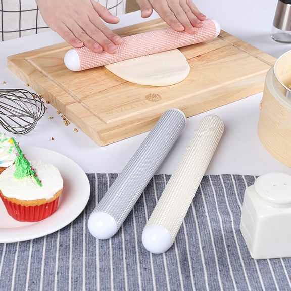 WEAVILUX Household Rolling Pin for Pasta Abs Non-Stick Dumpling Wrapper Roller Random Color 1Pack