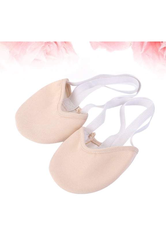 Canvas Half Toe Shoe Sole Sock Ballet Shoe Double Elastic for Comfortable Wearing