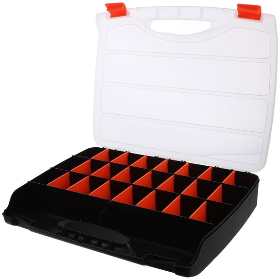 WEAVILUX Electronic Components Storage Box, Multi-Color PVC, Portable Organizer with Handle for Small Parts