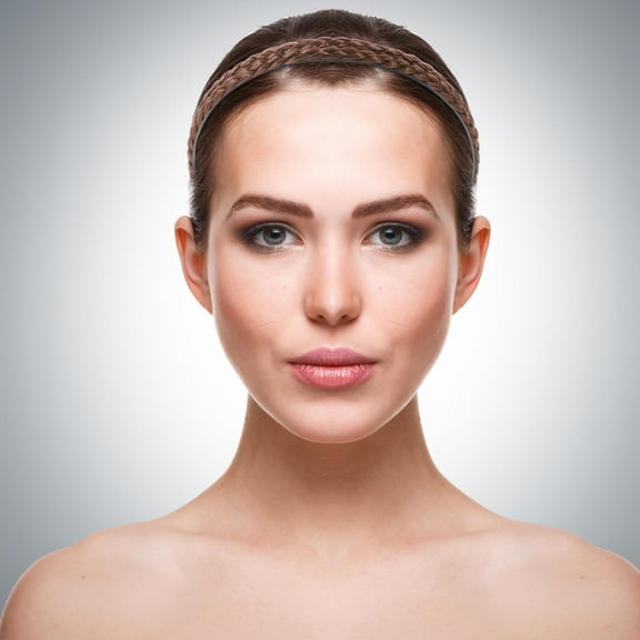 WEAVILUX Korean Style Hairband for Women, Light Coffee Color, Soft Comfortable Fabric, 1 Set