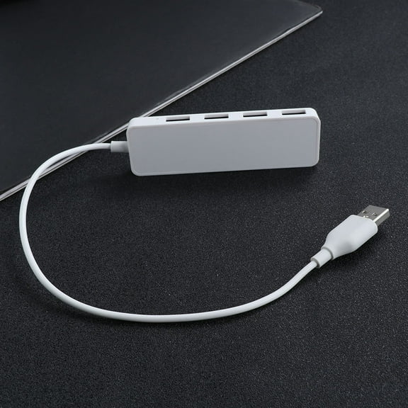 WEAVILUX Laptop Usb Port Extension Hub Adapter Plastic White 1Set